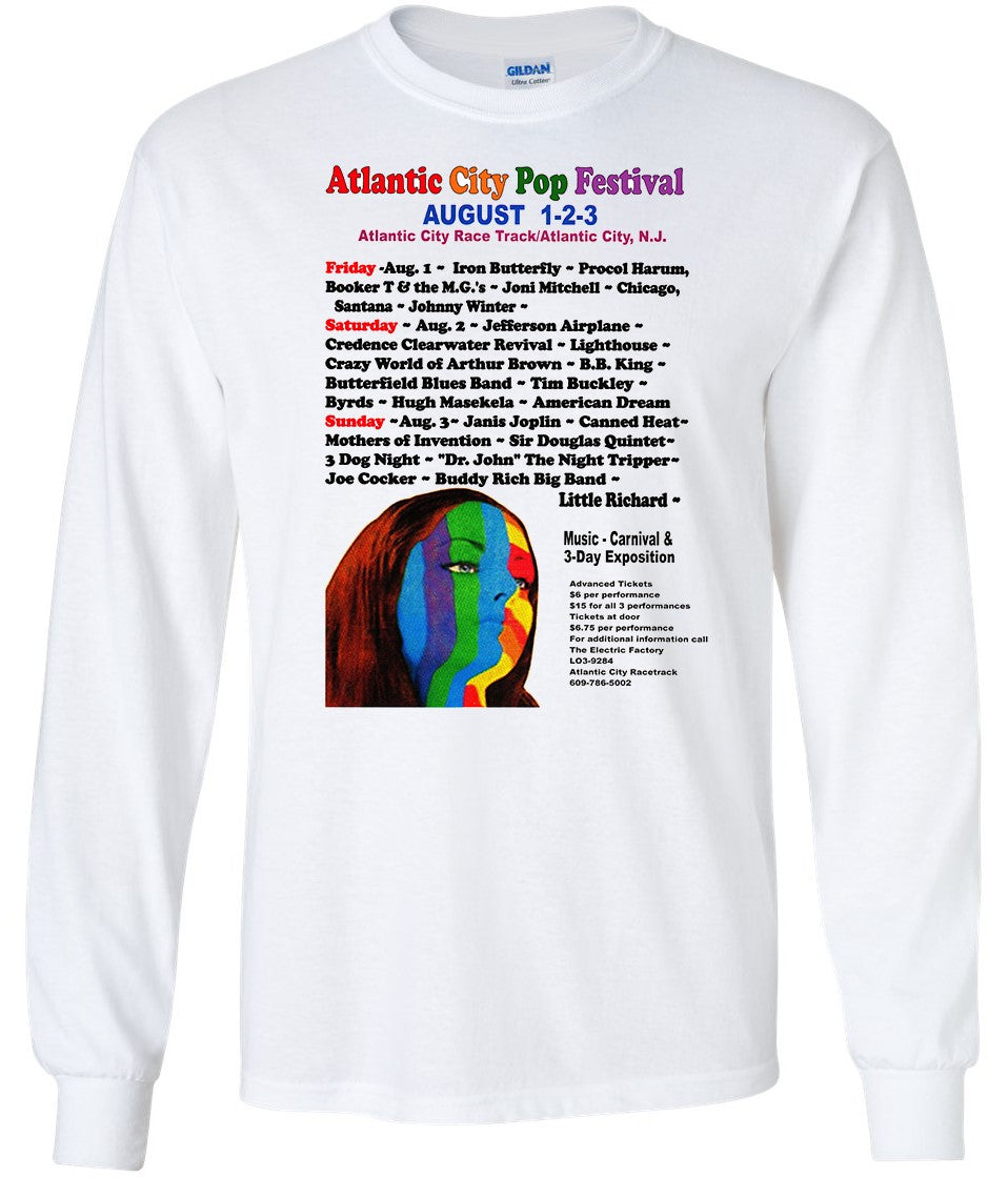 Atlantic City Pop Festival Long Sleeve Tee - Retro Jersey Shore