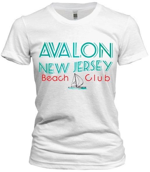 Avalon New Jersey Beach Club Tee - Retro Jersey Shore
