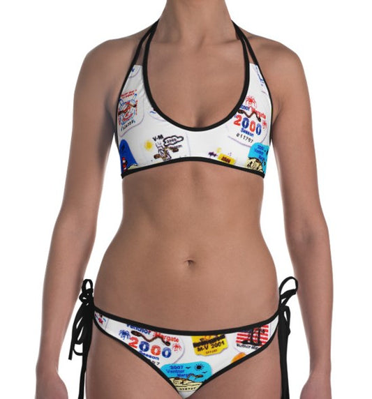 Margate Ventnor Beach Tags All-Over Print Bikini - Retro Jersey Shore