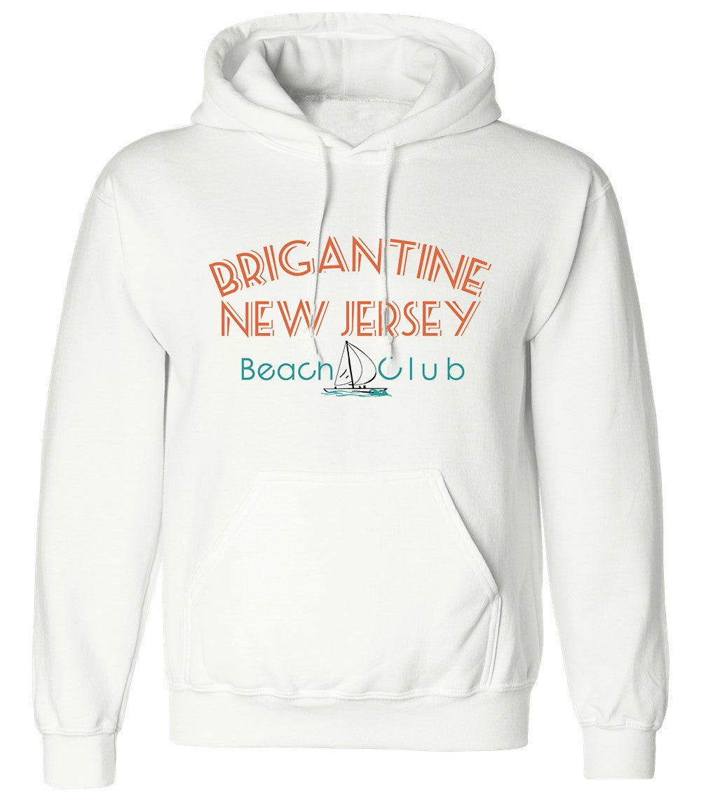 Brigantine Beach Club Vintage Inspired Hoodie