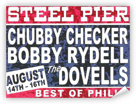 Chubby, Rydell & Dovells Steel Pier Poster - Retro Jersey Shore
