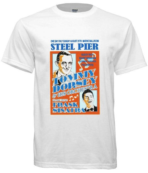 Sinatra Dorsey Retro 1940s Steel Pier Tee