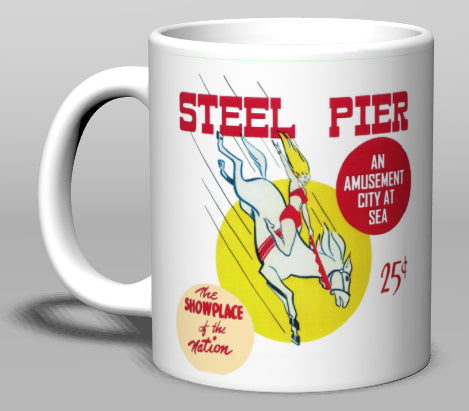 Steel Pier Diving Horse Ceramic Mug - Retro Jersey Shore