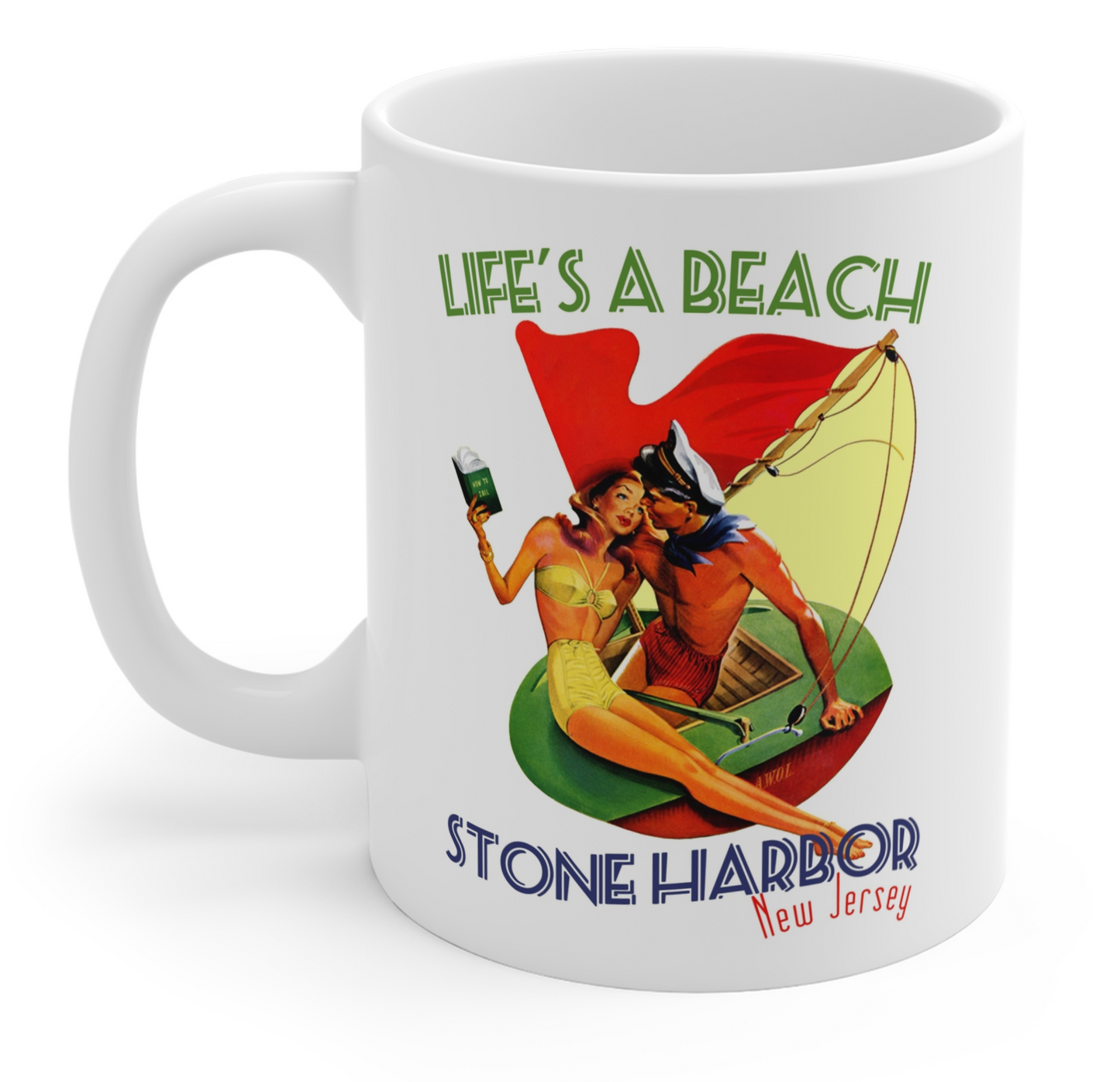 Stone Harbor Life Retro Ceramic Mug
