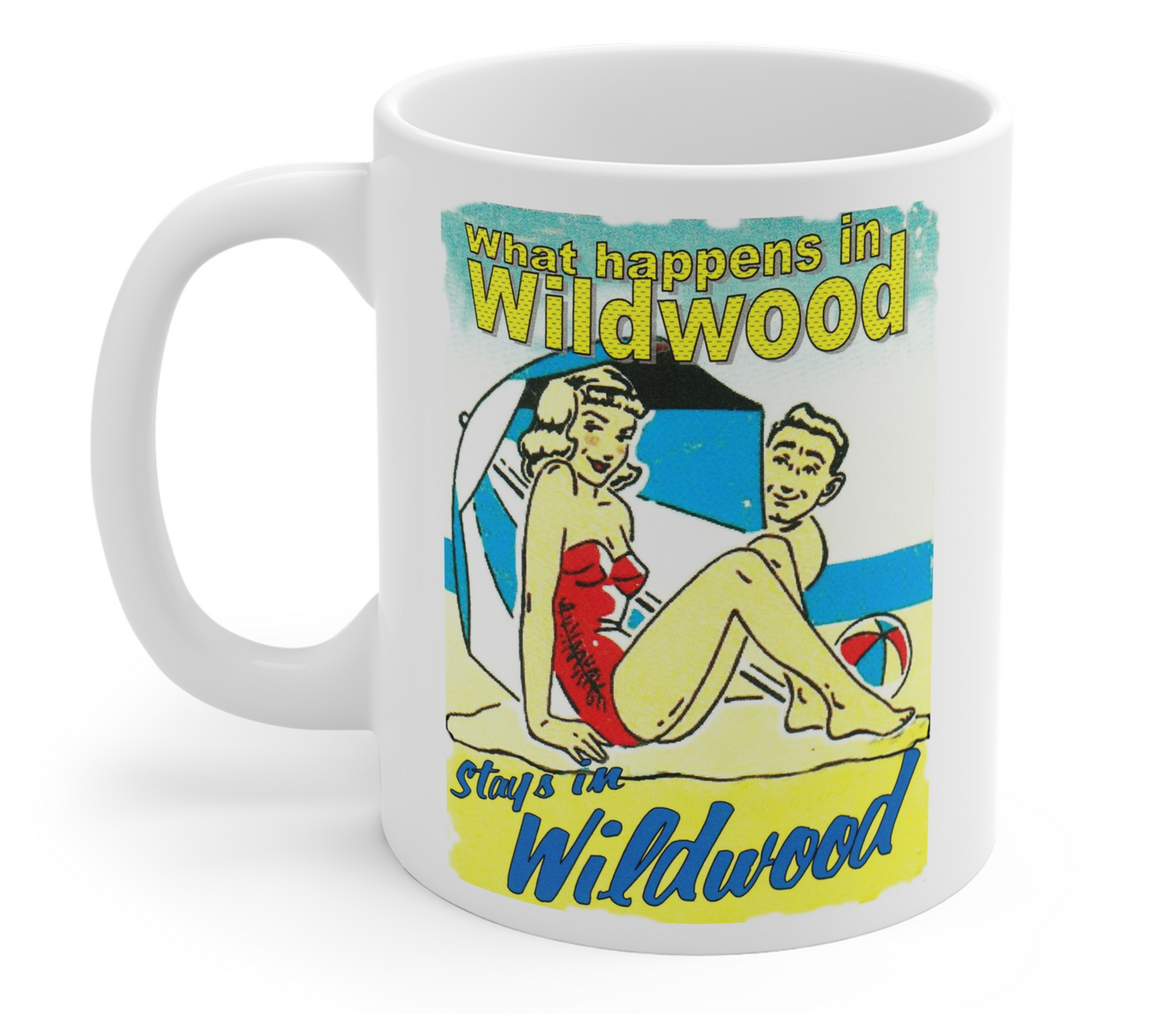 What Happens In Wildwood Retro Ceramic Mug