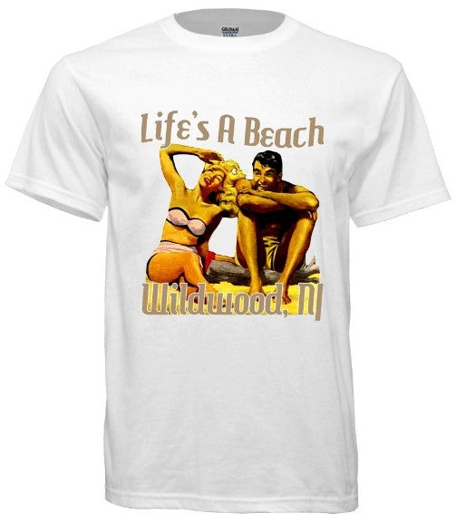 Wildwood Life's A Beach Tee - Retro Jersey Shore