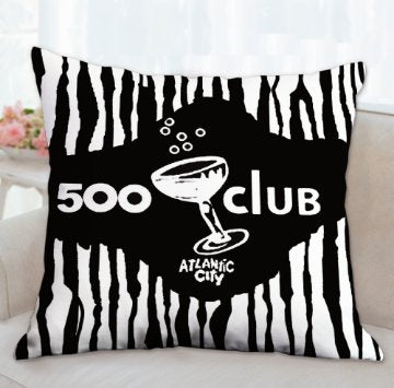 Atlantic City 500 Club Throw Pillow - Retro Jersey Shore