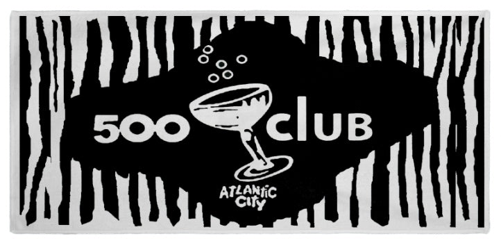 500 Club Atlantic City Beach Towel - Retro Jersey Shore