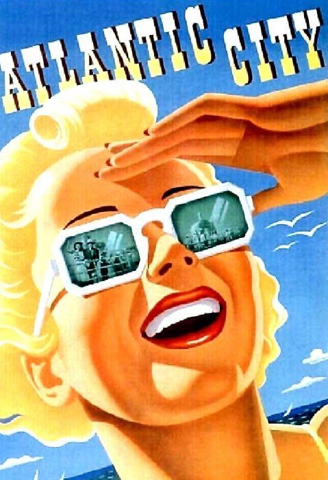 1940's-era Atlantic City Travel Poster - Retro Jersey Shore