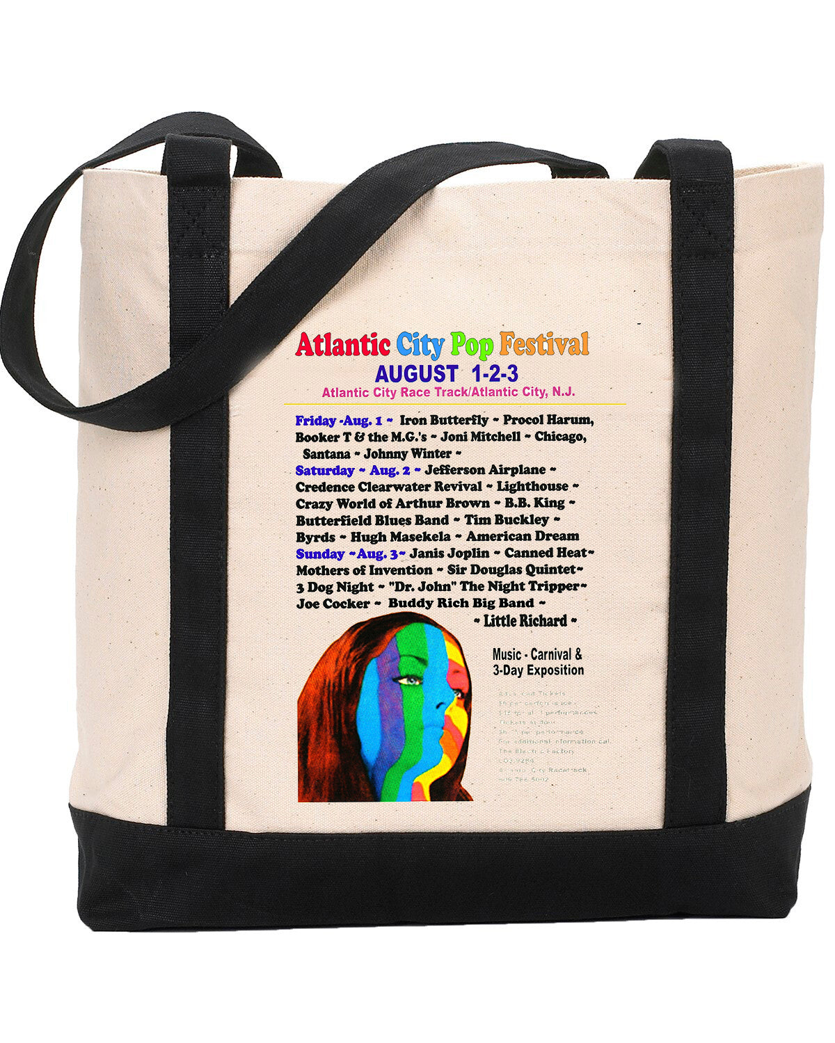 Atlantic City Pop Festival Beach Bag - Retro Jersey Shore