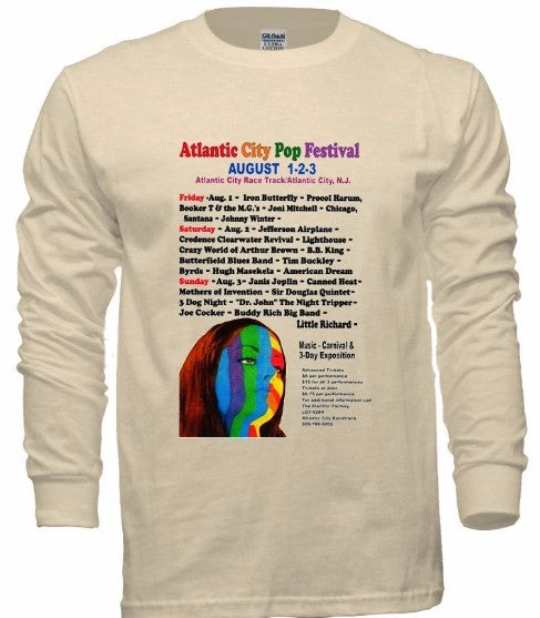 Atlantic City Pop Festival Long Sleeve Tee - Retro Jersey Shore