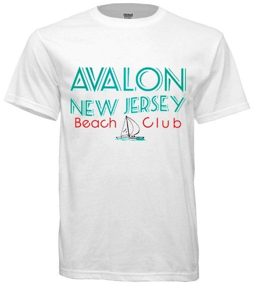 Avalon New Jersey Beach Club Tee - Retro Jersey Shore