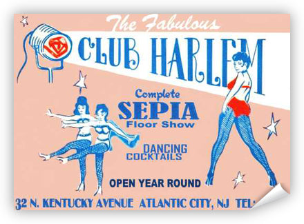 Club Harlem Atlantic City Poster - Retro Jersey Shore