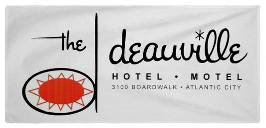 Deauville Hotel-Motel Beach Towel - Retro Jersey Shore