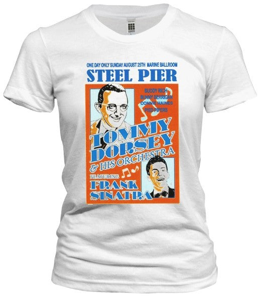 Sinatra Dorsey Retro 1940s Steel Pier Tee