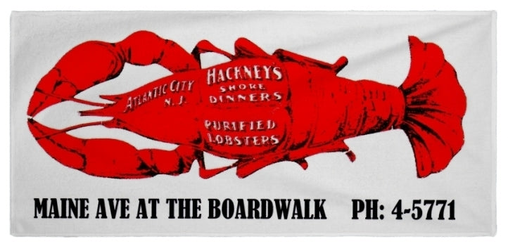 Hackney's Lobster Beach Towel - Retro Jersey Shore