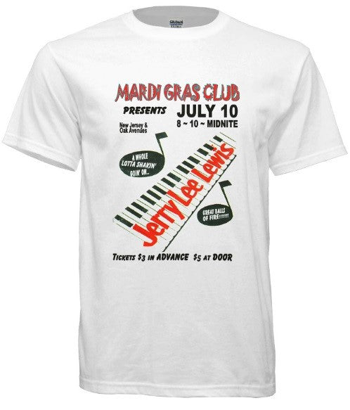 Jerry Lee Lewis Mardi Gras Club Wildwood Tee