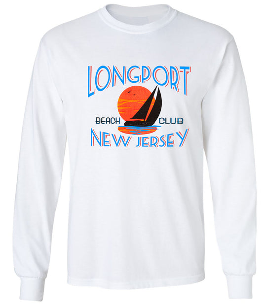 Longport Beach Club Long Sleeve Tee - Retro Jersey Shore