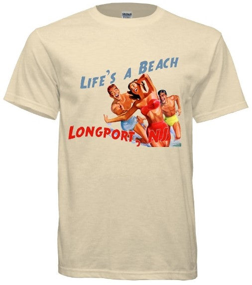 Longport Life's A Beach Tee - Retro Jersey Shore