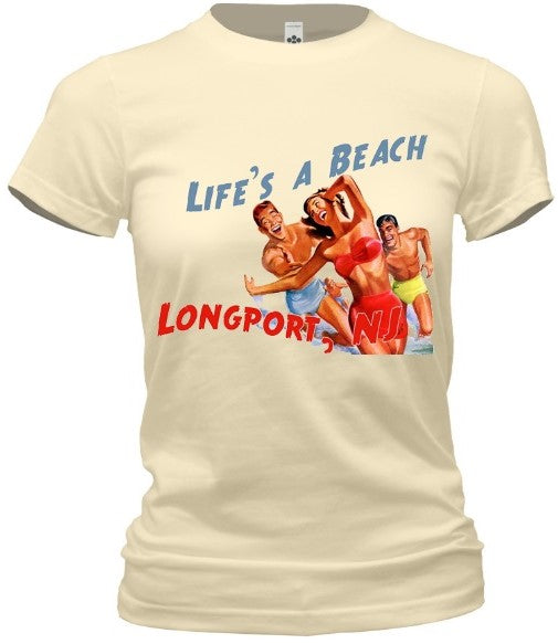 Longport Life's A Beach Tee - Retro Jersey Shore