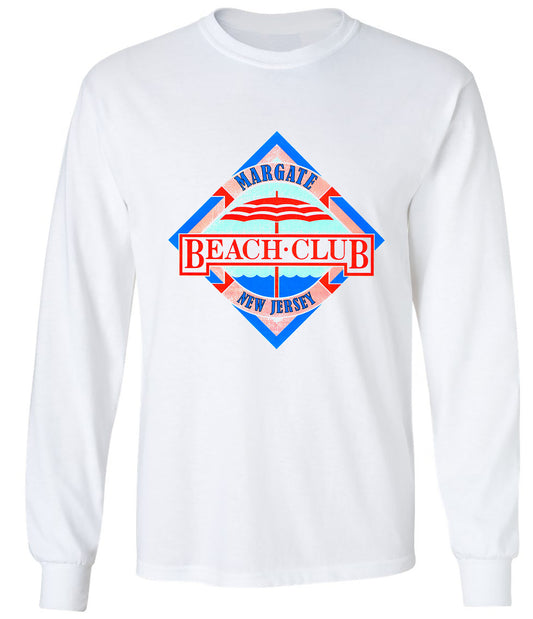 Margate Beach Club Long Sleeve Tee - Retro Jersey Shore