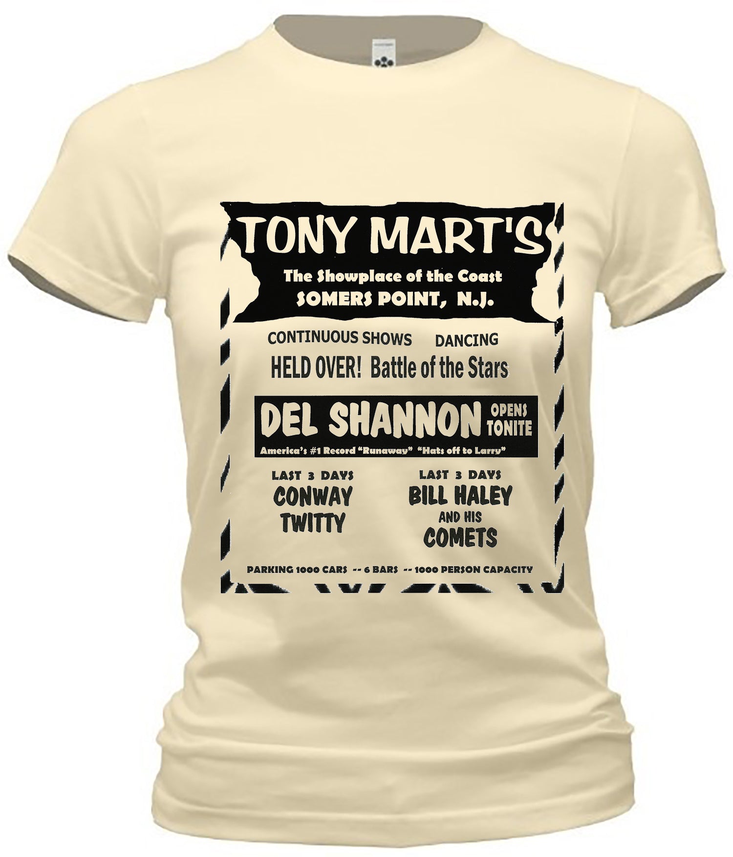 Vintage Battle Of The Bands Tony Marts Tee - Retro Jersey Shore