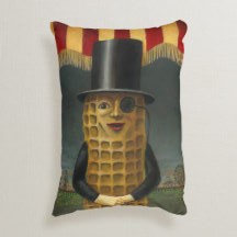 Atlantic City Mr. Peanut Throw Pillow - Retro Jersey Shore