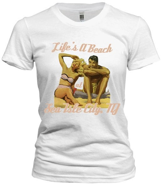 Sea Isle City Life's A Beach Tee - Retro Jersey Shore