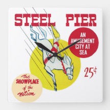 Steel Pier Wall Clock - Retro Jersey Shore