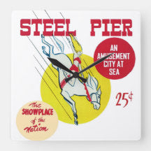 Steel Pier Wall Clock - Retro Jersey Shore