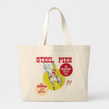 Steel Pier Diving Horse Beach Bag - Retro Jersey Shore