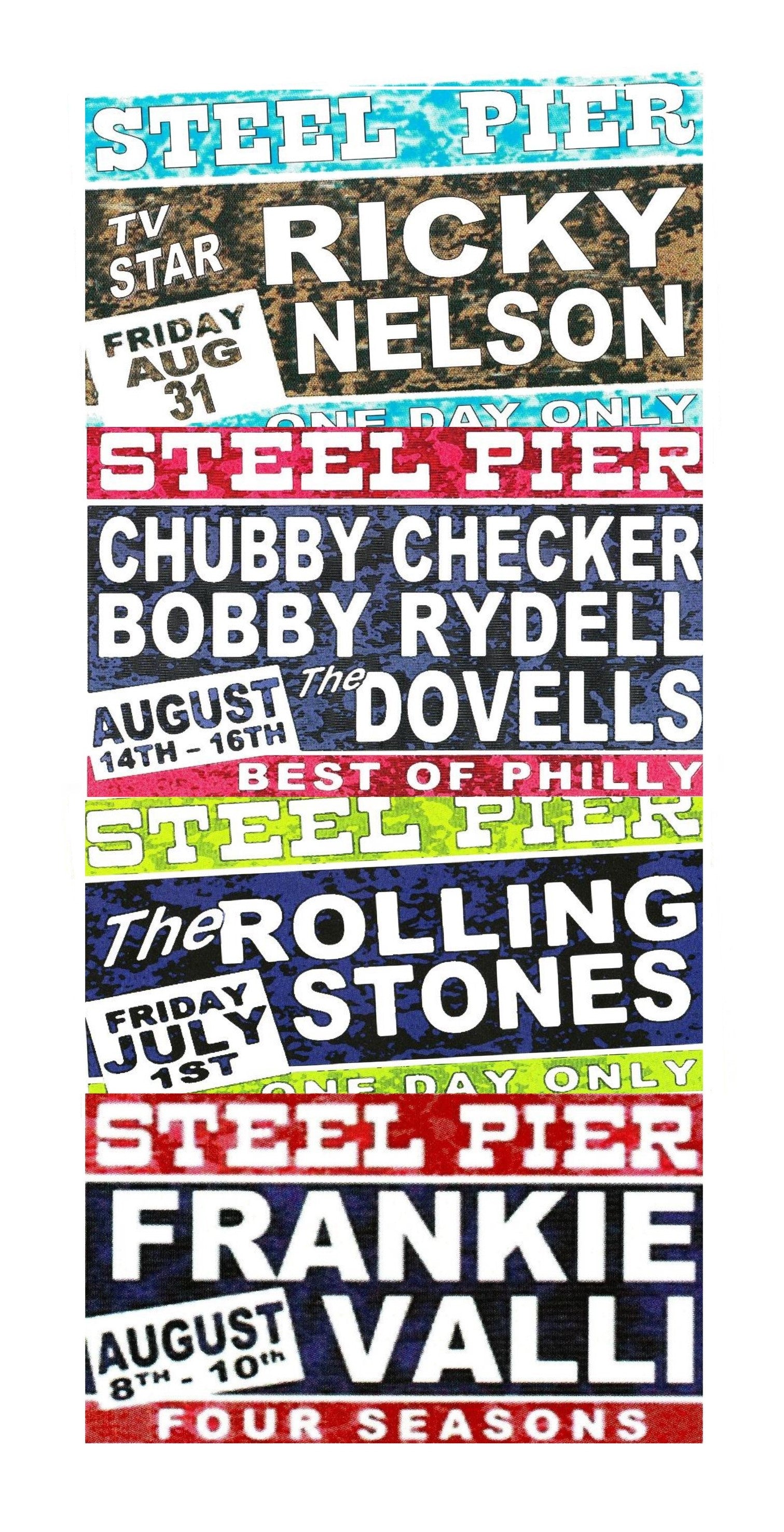 Steel Pier Attractions Beach Towel - Retro Jersey Shore