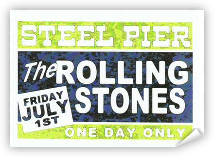 Rolling Stones Steel Pier Poster - Retro Jersey Shore