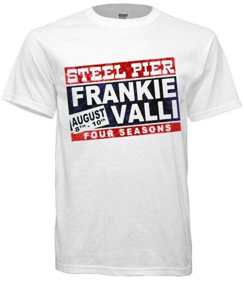 Frankie Valli & The 4 Seasons Steel Pier Tee in Starry White featuring vintage design.