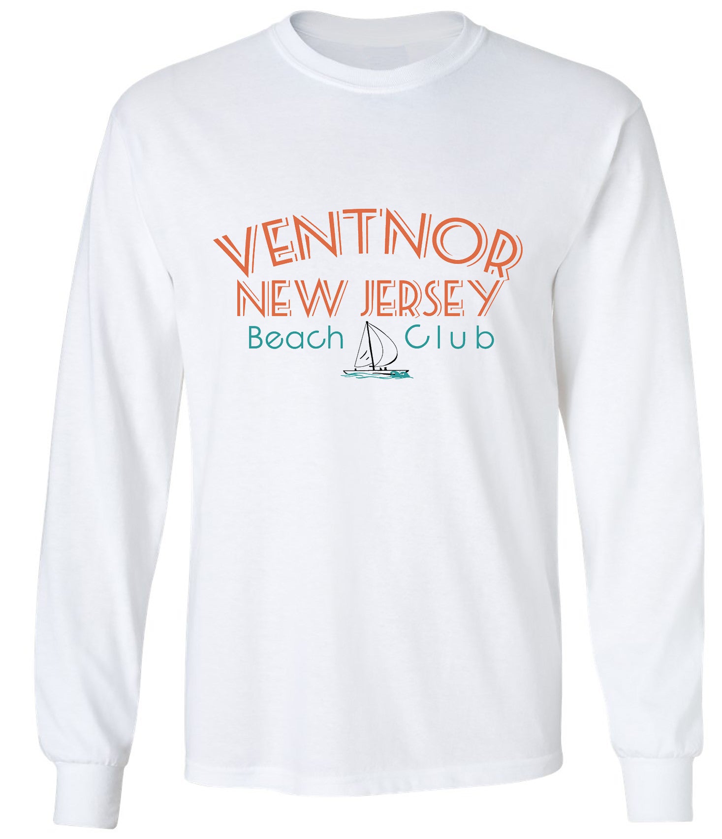 Ventnor Beach Club Long Sleeve Tee - Retro Jersey Shore