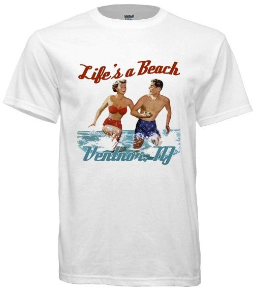 Ventnor Life's A Beach Tee - Retro Jersey Shore