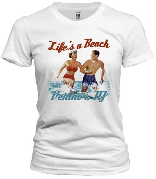 Ventnor Life's A Beach Tee - Retro Jersey Shore