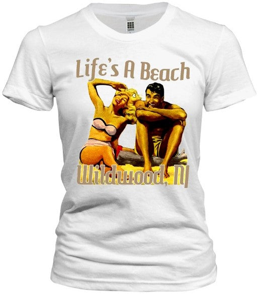 Wildwood Life's A Beach Tee - Retro Jersey Shore